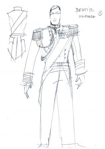 Návrh kostýmu z dílny Romana Šolce